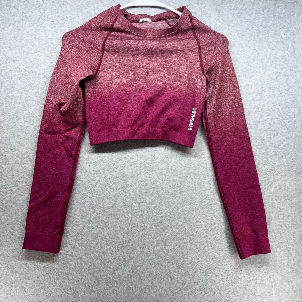 Gymshark Women’s Ombre Long Sleeve Crop Top - Berry